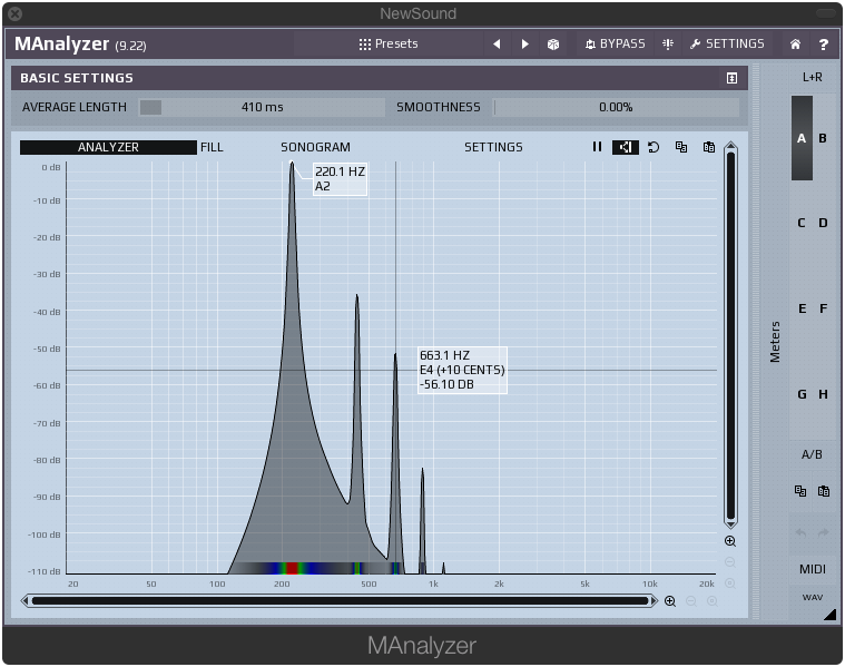 TubeDriver frequency analysis