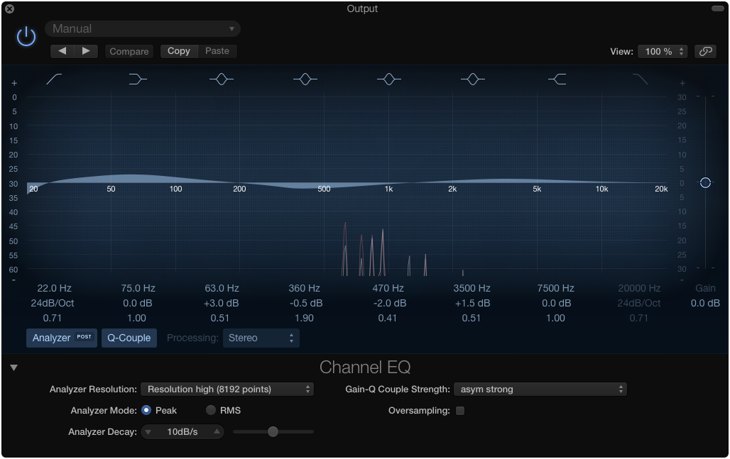 Logic X Channel EQ